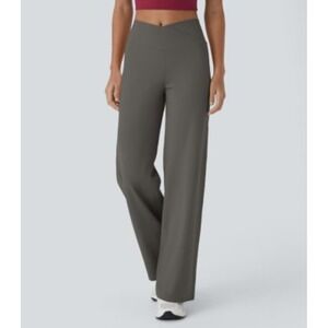 Halara Wide Leg Crossover Flare Pants Lounge Yoga Athleisure‎ Trousers Size XL